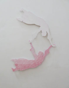 Christine Huss, OHNE TITEL – Acryl, Sprühfarbe / Karton / 70 x 52 x 2 cm / 2019